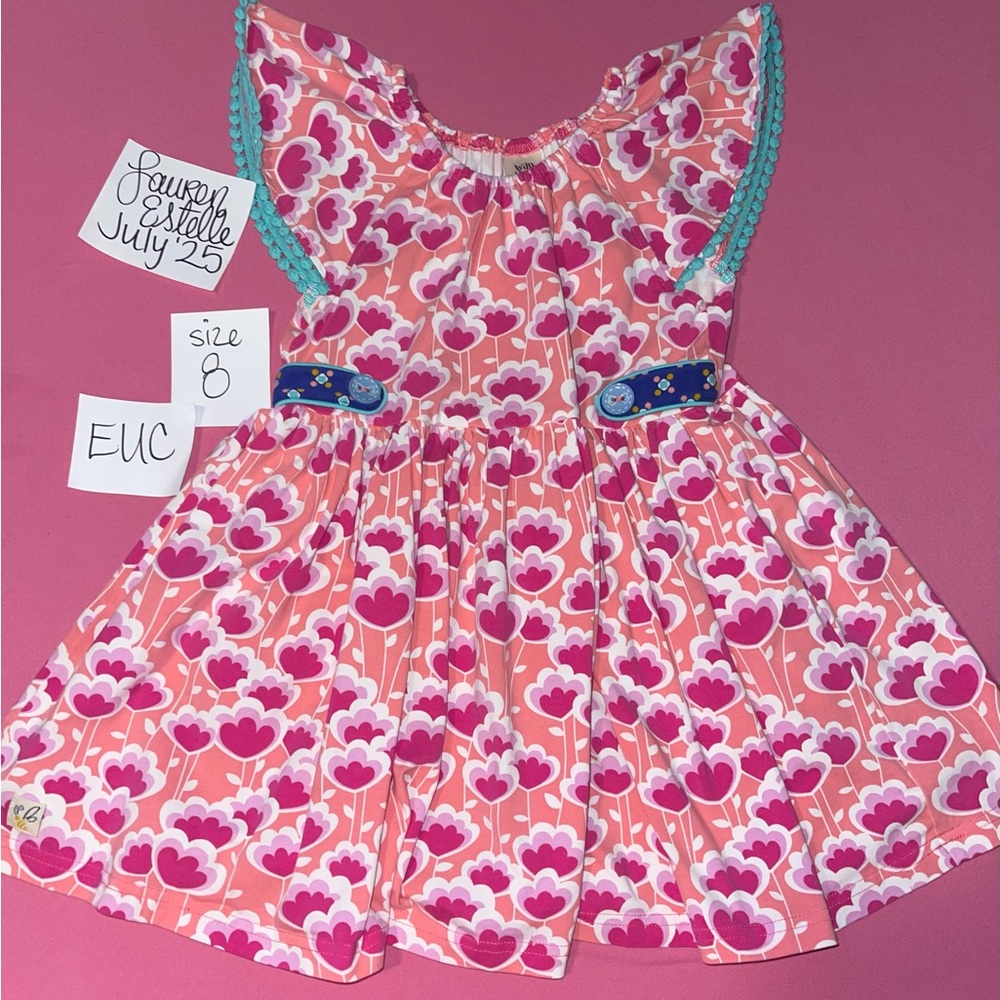 EUC Wildflowers little girls size 8 Tunic top